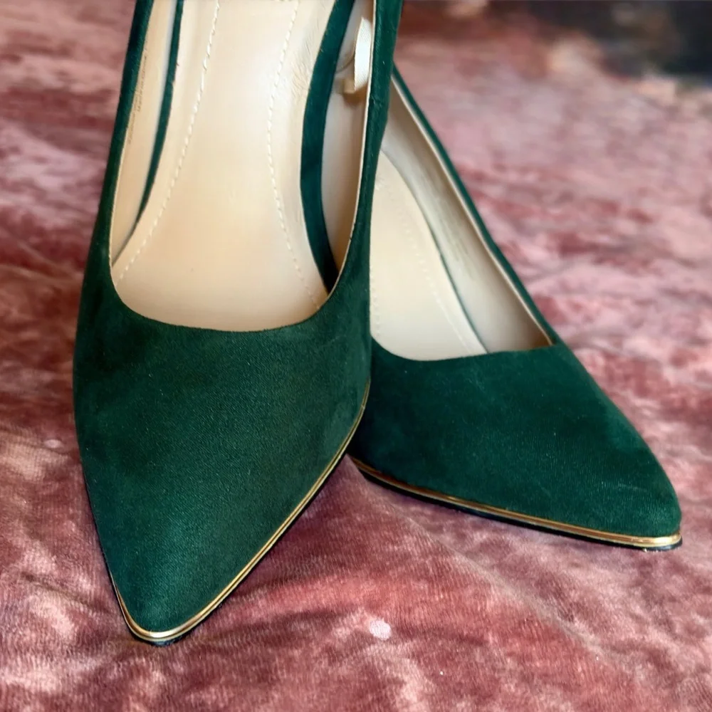 ANDREW MARC Emerald Green stiletto heels SZ5.5